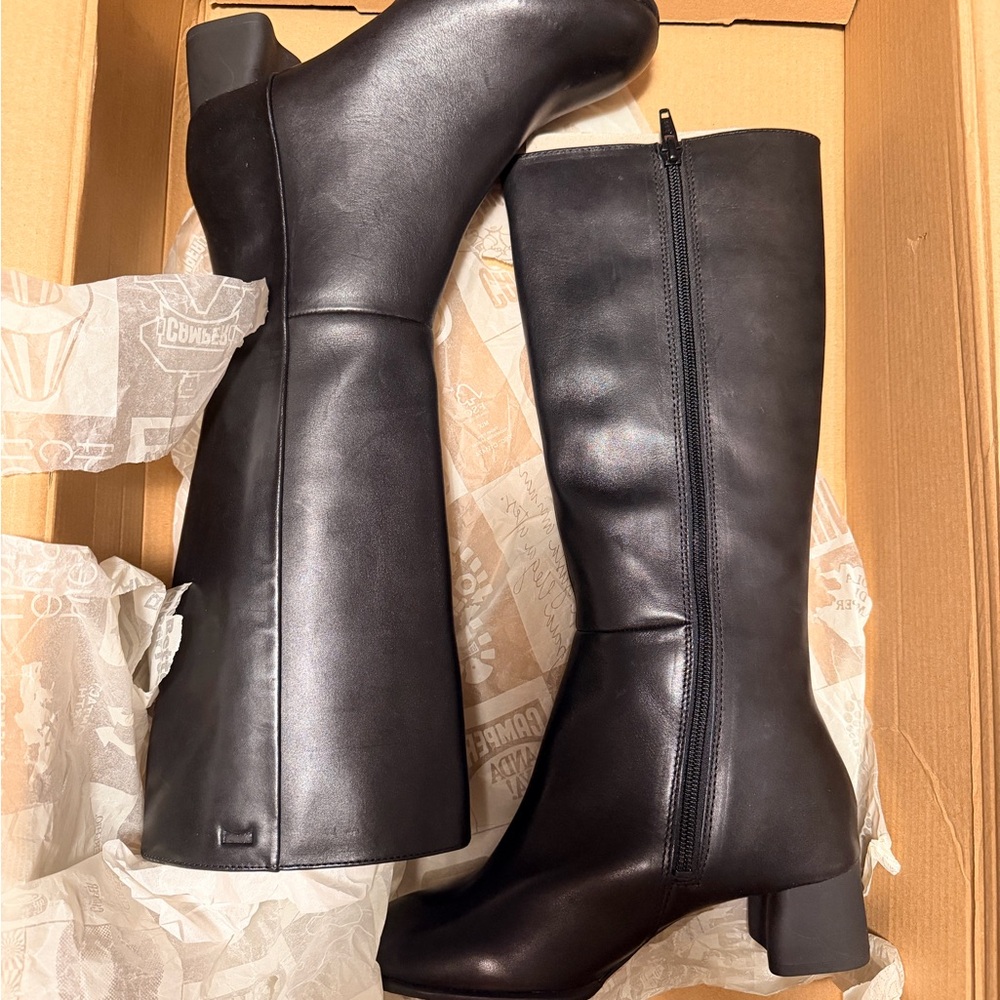 Camper Black Heeled Boots